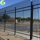 Backyard black aluminum tubular fence panel