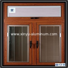 China Hot! aluminium window manufacturer, wood color aluminum profile for sliding window supplier