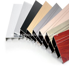 China hot sale wood grain 6063 t5 aluminium hollow section aluminium square/ aluminium profile supplier