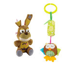 Custom High quality fashion cute rabbit ears plush toy fur keychain with fox Metal Buckle Key Ring women's bag pendent
