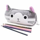 New creative korean stationery import office and school supplies girls gift cute plush cat cartoon zipper pencil funny