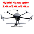 hybrid hexacopter drone with 2.4kw 3.6kw 6kw generator