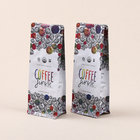 wholesale cheap 250g 16oz biodegradable glossy black aluminum foil side gusset coffee bag pouch with valve