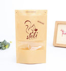 custom printing wholesale heat seal zipper stand packing biodegradable hemp tea kraft paper bag