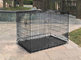 48'' Black Powder Coated Wire Mesh Small Size Dog Kennel  with ABS Plastic Tray with One door/Two door/Three door supplier