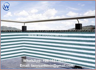 HDPE fencing net OUTDOOR DYNING SUN WIND SHIELD SHADE PATIO BALCONY NEW BLUE STRIPE