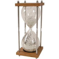 Wholesale handmake unique clear hourglass with Iron, sand timer, sand clock
