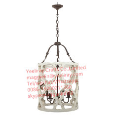 YL-L1005 wholesale vintage industrial lighting wood lamp Wood chandelier with ULfor interior decoration