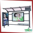 Firm steel structure advertising street furniture Bus station Shelter stop