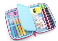 8.5 x 5.7 x 1.8 inches Cute Owl Face Hardtop EVA Pencil Case Big Pencil Box With Compartment For Kids -blue