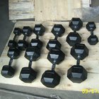 Two Style of Handle Rubber Coated Hex Dumbbell