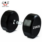 Wholesale New Design Dodecagon Weight Strength Training Round Rubber Dumbbell