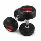 High Quality Fitness Round Fixed Solid Rubber Dumbbells