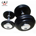 Adjustable Pro Style Rubber Dumbbell Set With Chrome Cap End