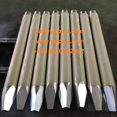 China MONTABERT HYDRAULIC HAMMER V1600 BRH1100 V2500 BRH501 M900 SPARE PARTS CHISEL TOOL BITS 140MM MOIL POINT supplier