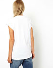 Women white t shirt with short sleeves for wholesale factory products