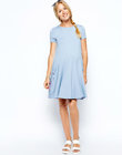 Plus size maternity dresses clothes with 2 front pockets wholesale