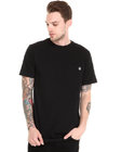 Men black custom pocket tshirt for wolesale t-shirt manufacturers