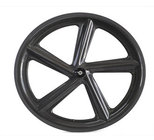 2014China hot sale light 700c 5-spokes carbon clincher wheel with 66mm for road&track bike