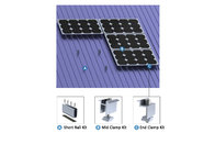 AL 6005-T5 Anodized End Clamp Of Solar Roof Mounting Systems With Cutting / Drilling / Punching