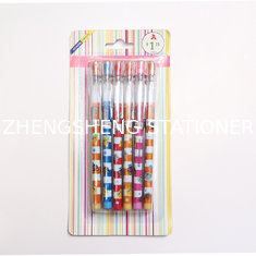 China Plastic Non-sharpening Pencil  with 9 colors with blister card packing for kids supplier