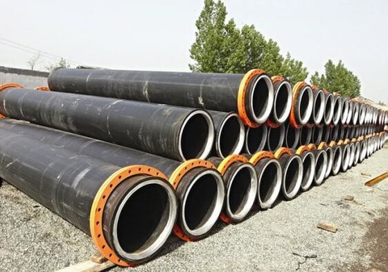 China connected well no leakage hdpe pipe with steel ring inside supplier