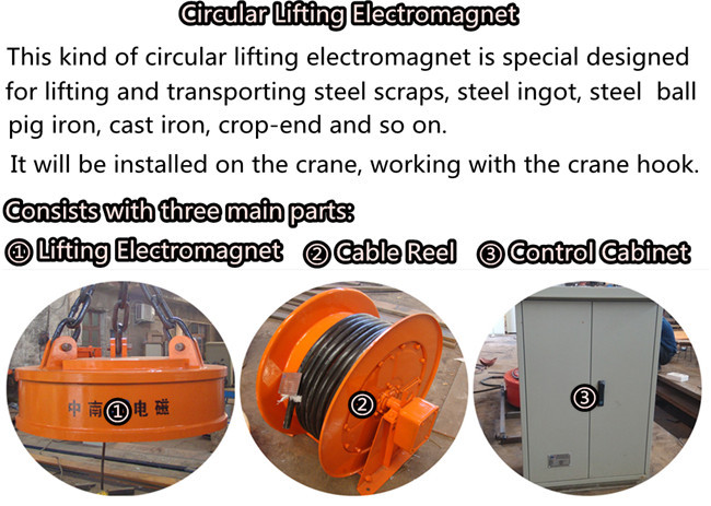 Circular Lifting Electromagnet for Steel Scrap Lifting