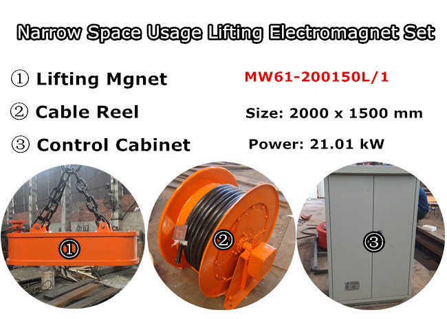 Narrow Space Liffting Electromagnet Set MW61-200150L/1