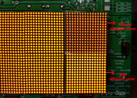 Film cover 16*16 indoor outdoor led dot matrix display with small 256 pcs mini dots