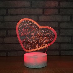 China new special gift item  Crackle base 3D acrylic led small night light, small led table lamp  with 7 colors supplier