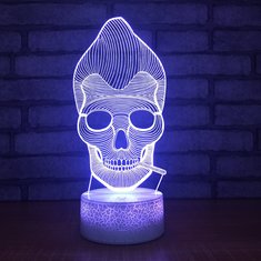 China new novelty special gift item  Crackle base 3D acrylic led small night light, small led table lamp  with 7 colors supplier