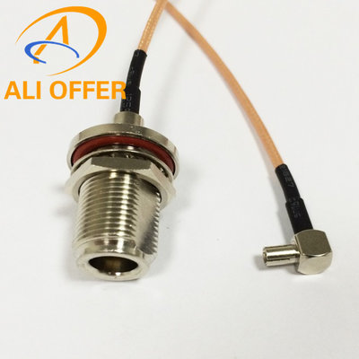 China High Quality N Switch TS9 Pigtail Cable,N Female Bulkhead O-ring to TS9 Male Right Angle Connector Single Pigtail supplier