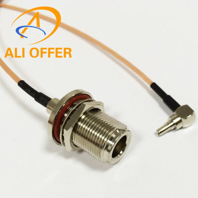 China High Quality N Switch CRC9 Pigtail Cable,N Female Bulkhead O-ring to CRC9 Male Right Angle Connector RG316 Cable supplier