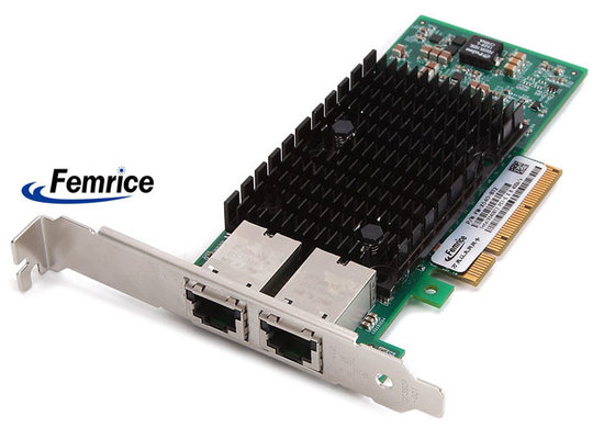 China Femrice 100/1000/10000Mbps Dual Port Gigabit Ethernet PCIe x8 Server Adapter Intel X540 RJ45 Slots Network Controller supplier