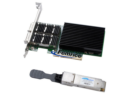 China Femrice 40Gbps Dual Port Gigabit Ethernet PCIe x8 Server Adapter Intel X710 Gigabit Controller Network Interface Card supplier