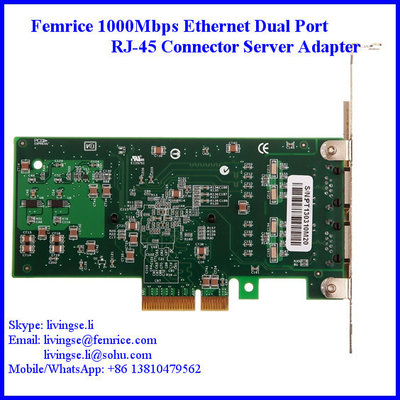 China RJ-45 Copper Cable Gigabit Controller Server Ethernet Network Card Femrice 10002PT supplier