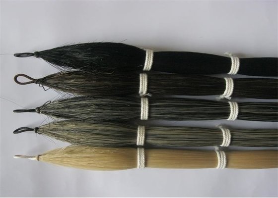 China Black Horse Tail Extensions One Circle With Mongolia Russia Horse Hair supplier