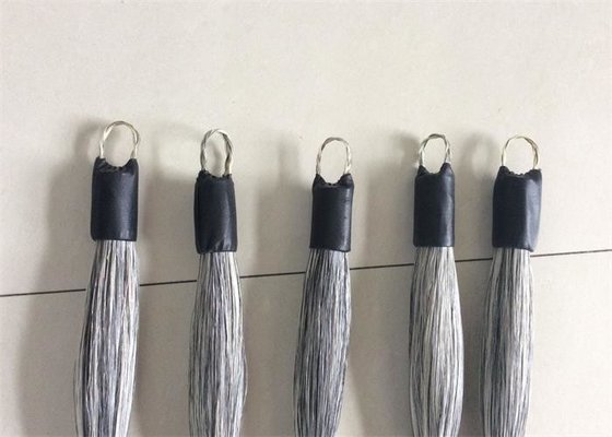 China 75CM Grey Natural Loop Horse Tail Extension False Tail 170g / Buddle supplier