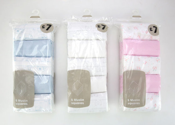 5pk Muslin Baby Cloth Diapers Cotton Nappies 140GSM 75x75cm Woven Absorb Fast