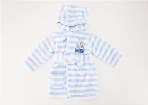 Coral Fleece Personalised Baby Bath Robes 3-24M Rich Color AZO FREE OEM/ODM