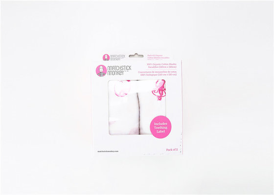 Multipurpose Large Baby Swaddle Blankets Breathable Two Layers 120X120cm