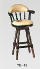 Factory manufacture WOOD seat adjustable swivel bar chair (YB-18)