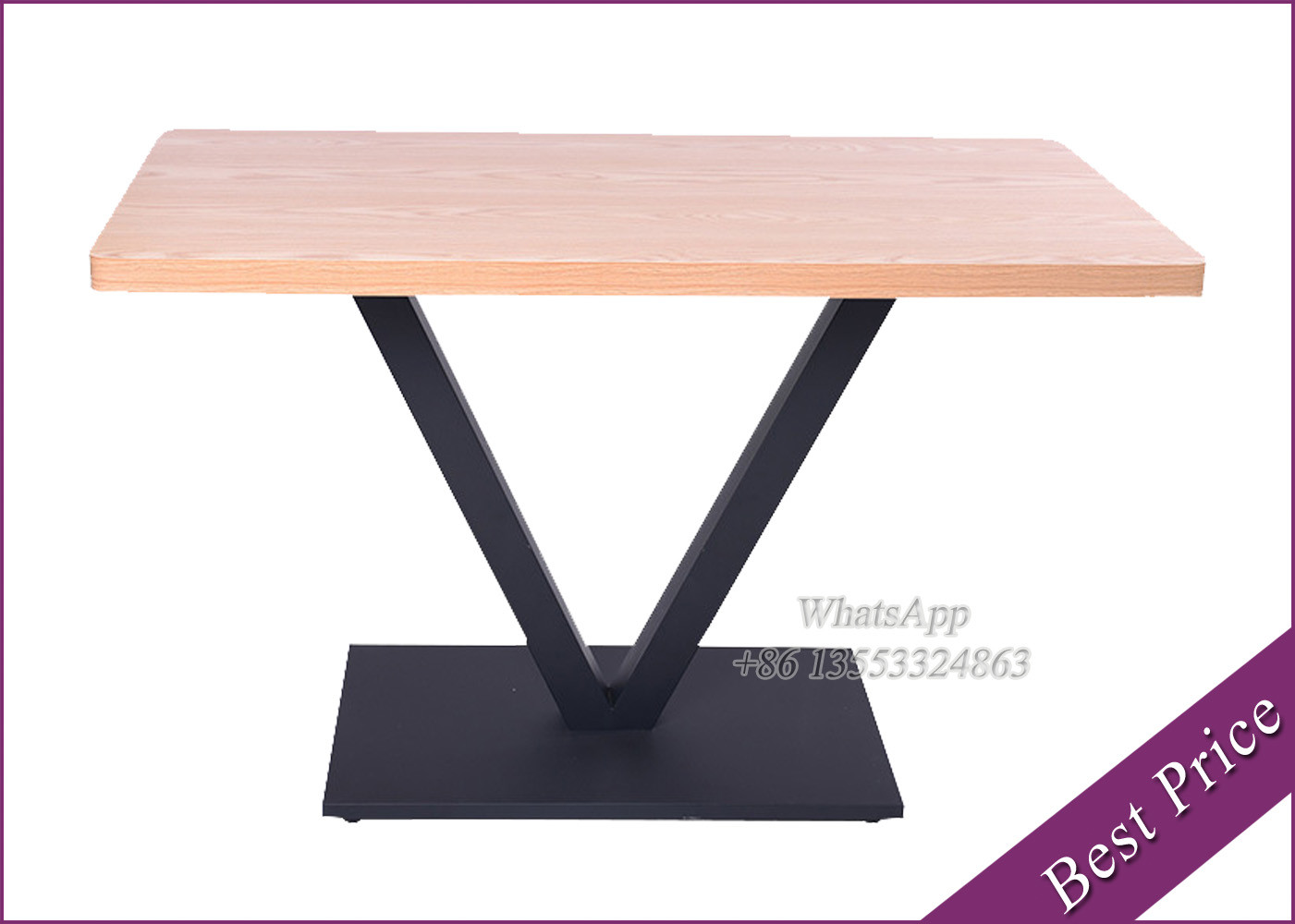 Cafeshop and Restaurant Table Base Wooden Top Can Custom (YT-25)