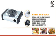 750/1000 Watt Cheap Compact Single Buffet Burner Electric Hot Plate, Black/Silver, UL, camping,school,travel stove