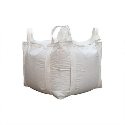 China Flexible Bulk White Bags 1000kg  , Pp Fibc Bags With Filling Spout Top supplier