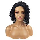 wholesale High quality chemical fiber hair 1B curly high temperature silk black wigs
