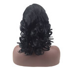 Makeup Supplier wholesale High quality chemical fiber hair 1B natural color high temperature silk black wigs