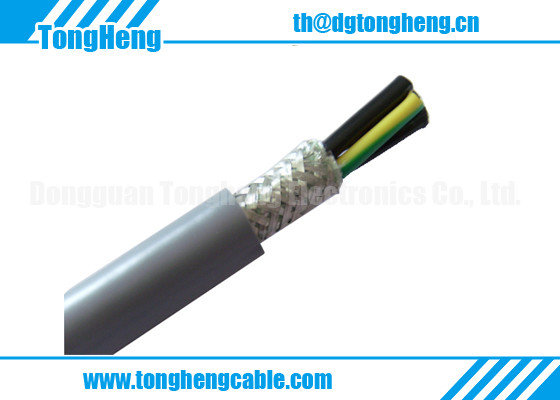 Tear Resistant Tinned Copper Braiding Shield Screened Custom PUR Power Cable supplier