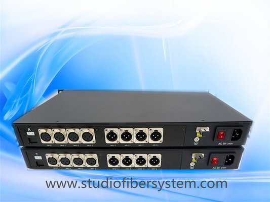 China 4CH BiDi XLR balanced audio over 1 single mode fiber extender to 20~120KM for Professional AV application supplier