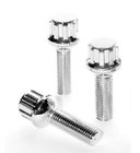 Silver Wobble Car Wheel Bolts High Precision Tapered Seated For Benz Series